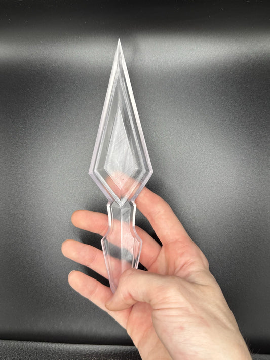 Clear Dagger - Cloak & Dagger Inspired (Marvel Rivals - Healing Dagger) | Clear 3D Printed Resin Prop