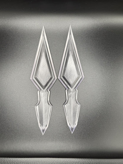 Clear Dagger - Cloak & Dagger Inspired (Marvel Rivals - Healing Dagger) | Clear 3D Printed Resin Prop